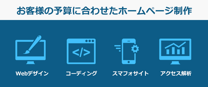 お客様の予算に合わせたホームページ制作